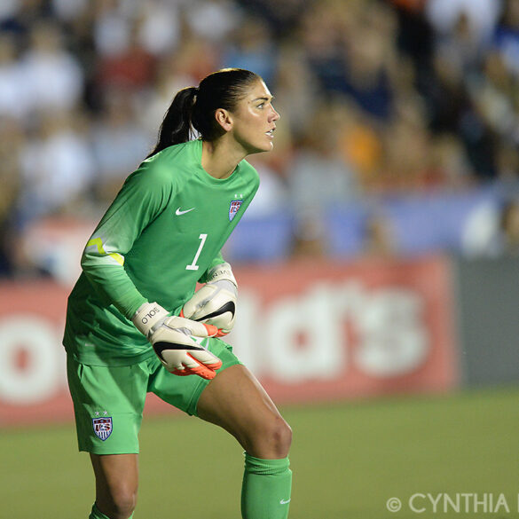 Hope Solo during the friendly between the United States and Switzerland on August 20, 2014, in Cary, N.C.