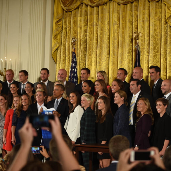 The Gals and the President.